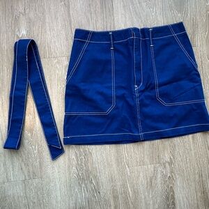 Blue Denim Mini Skirt